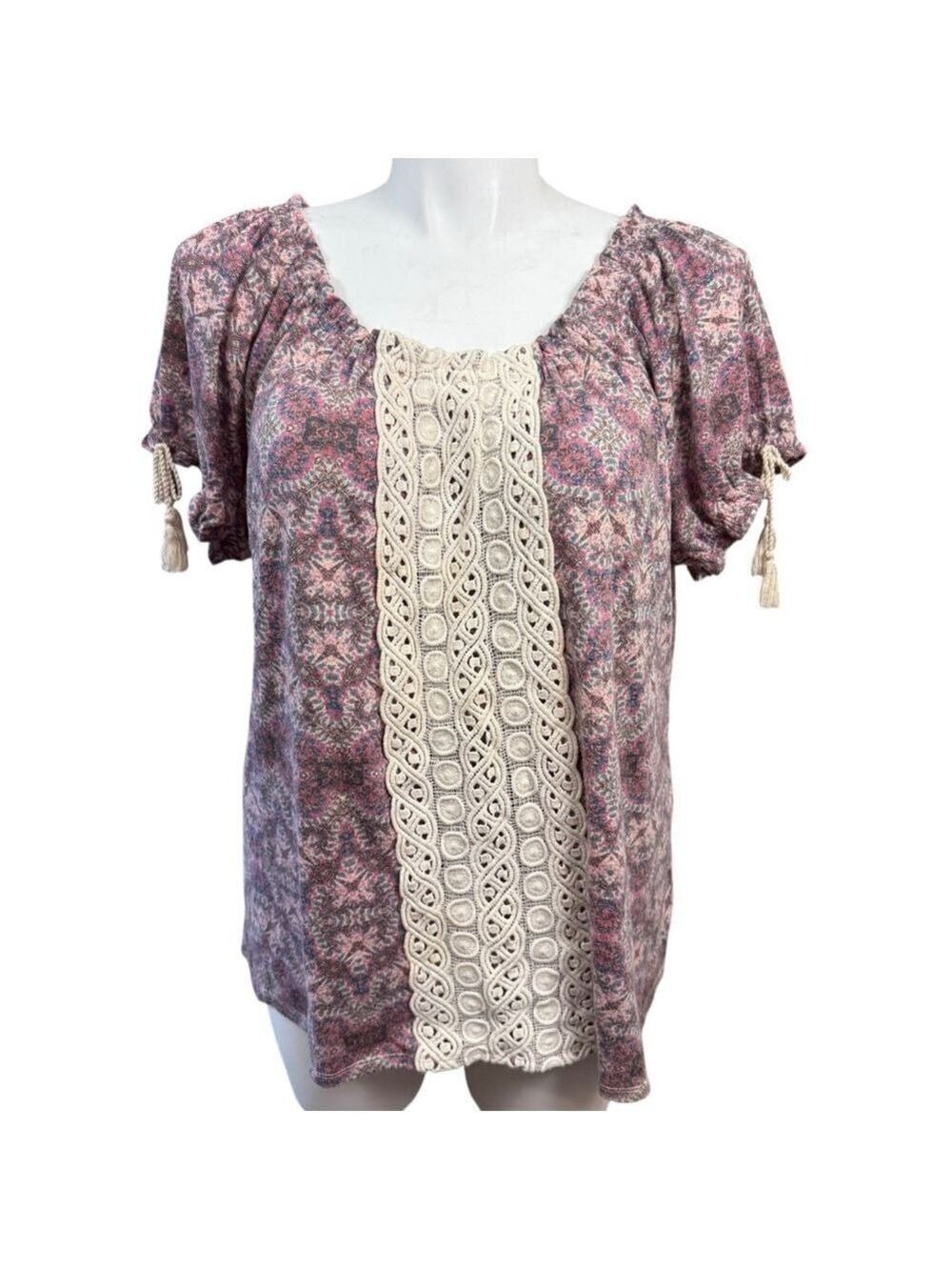 Self Esteem Top Size 1X‎ Pink Gray